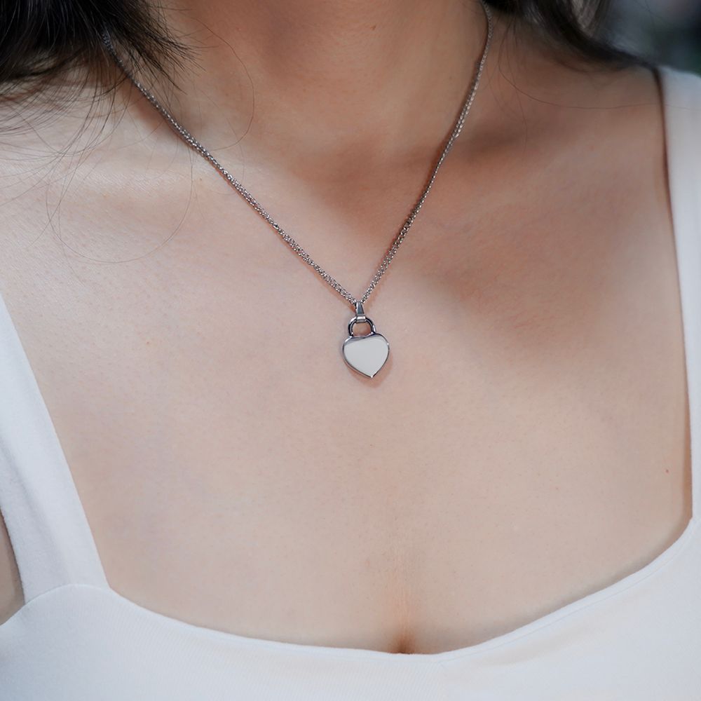 Hartketting met Initialen en Parel