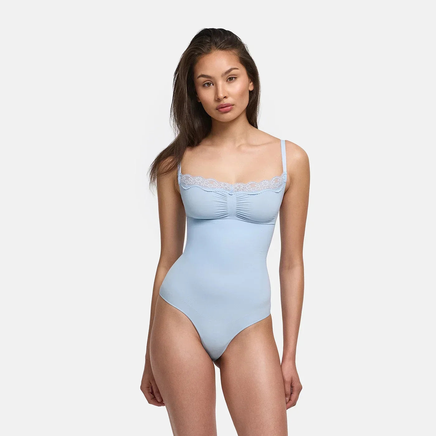 Kanten shapewear bodysuit met string