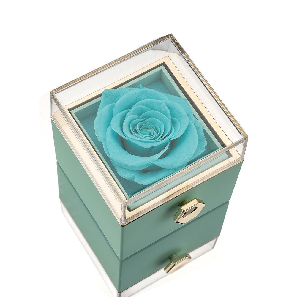Rozenbox met Projectiering en Echte Roos