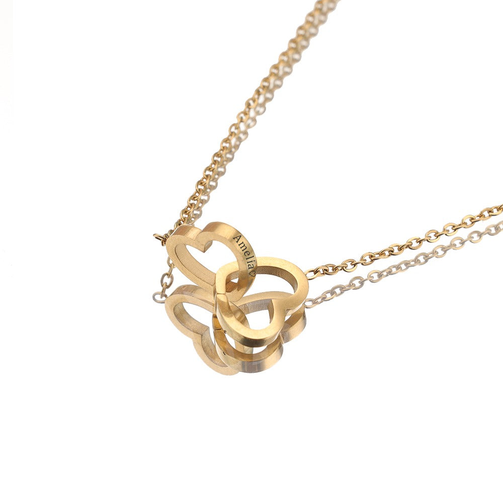 Rozenbox Cadeauset met Gegraveerde Ketting