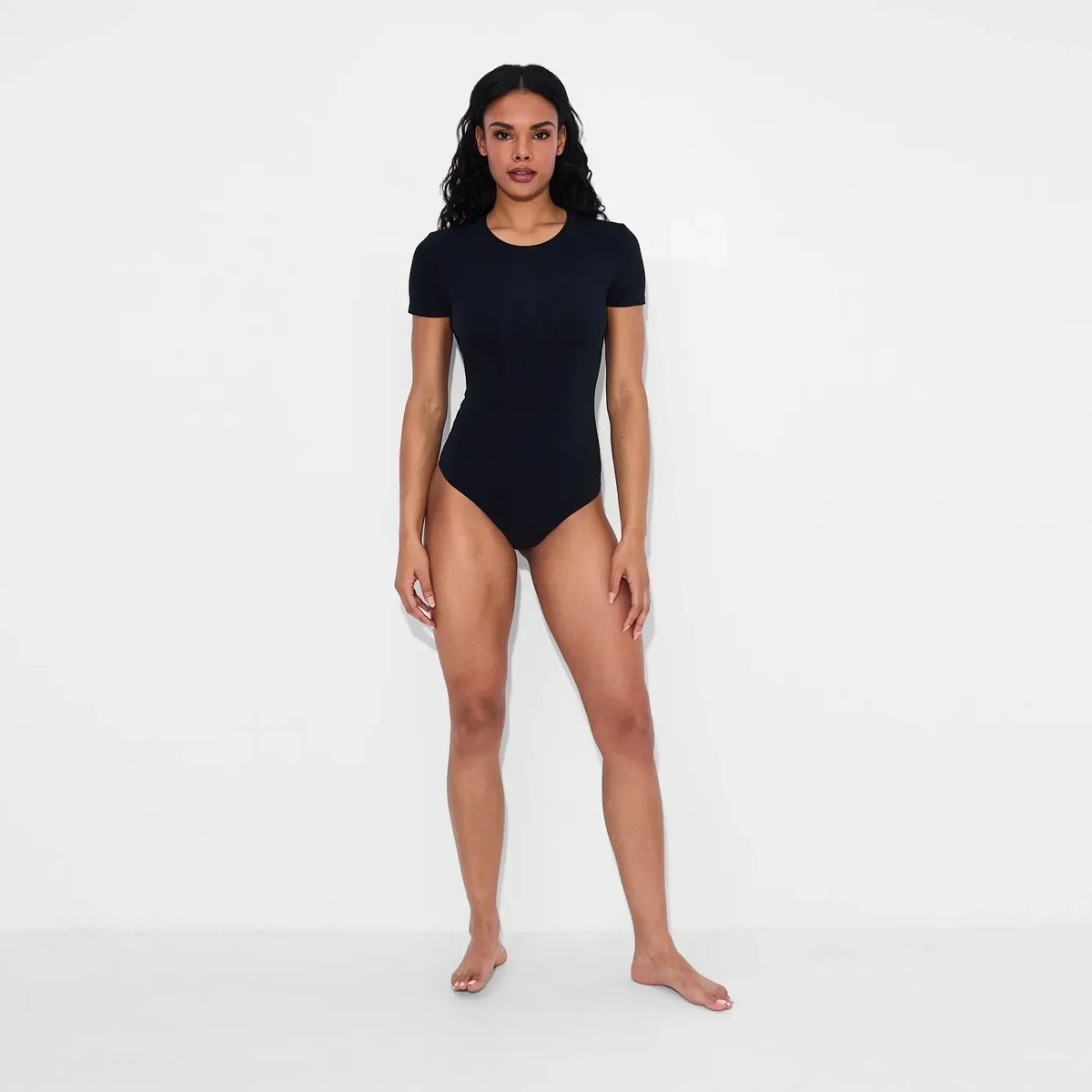 T-shirt bodysuit met ronde hals