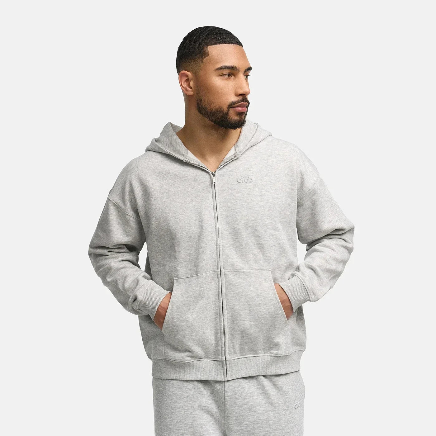 Heren zip hoodie met rits en relaxed fit