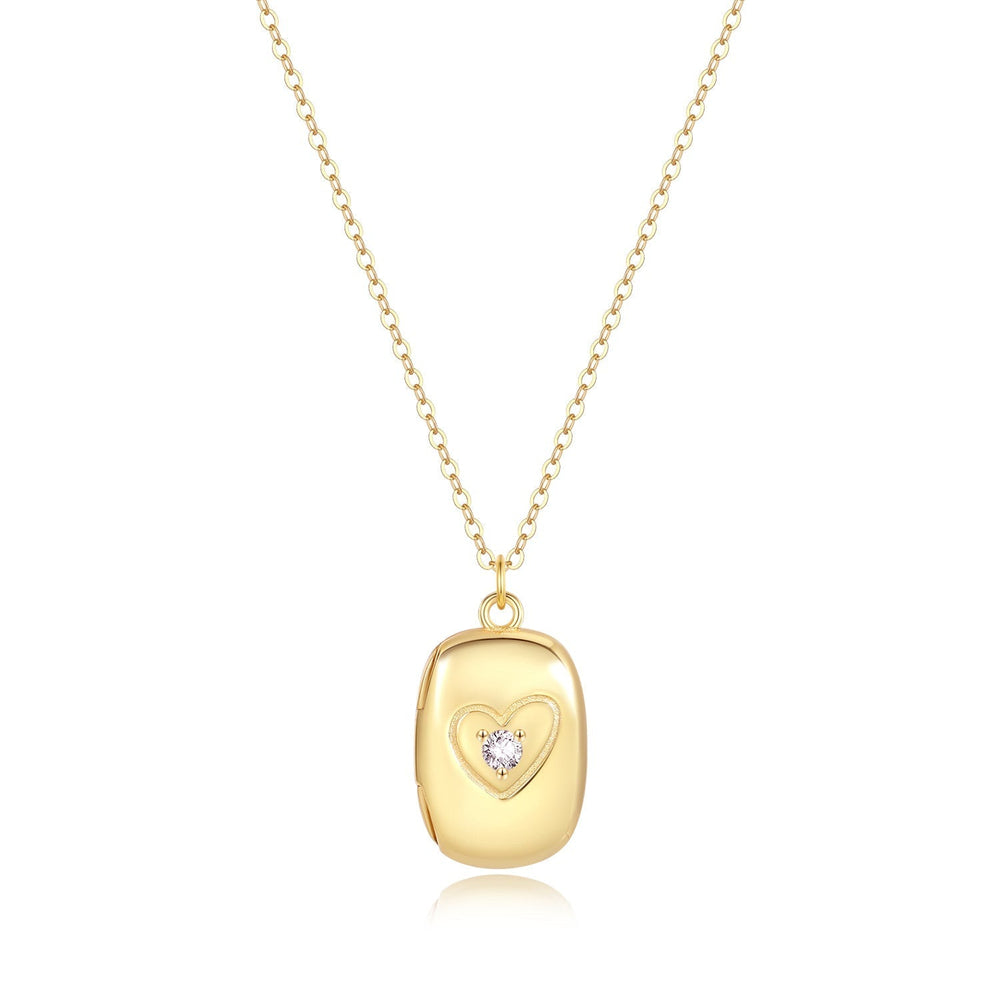 Isabella Rechthoekig Medaillon Ketting