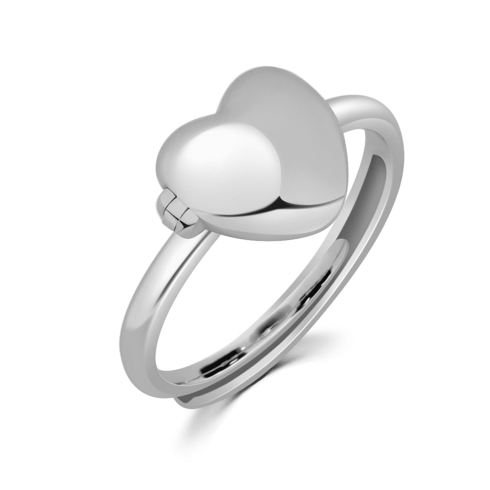 Hart Medaillon Ring met Foto