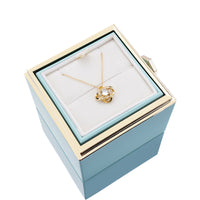 Rozenbox met Zilveren Ketting en Echte Roos