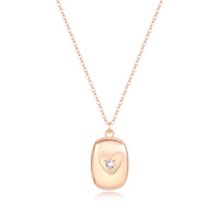 Isabella Rechthoekig Medaillon Ketting