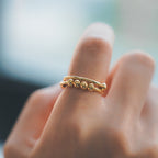 Gouden Kralen Fidget Ring