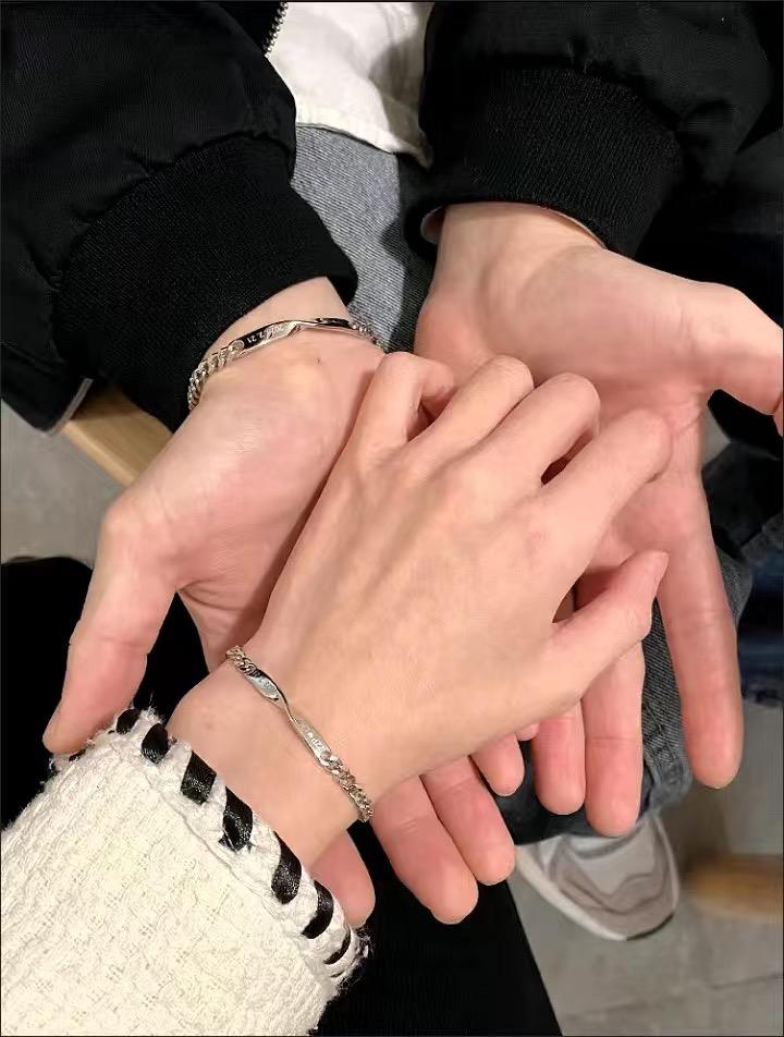 Gegraveerde Infinity Armbandenset voor Koppels