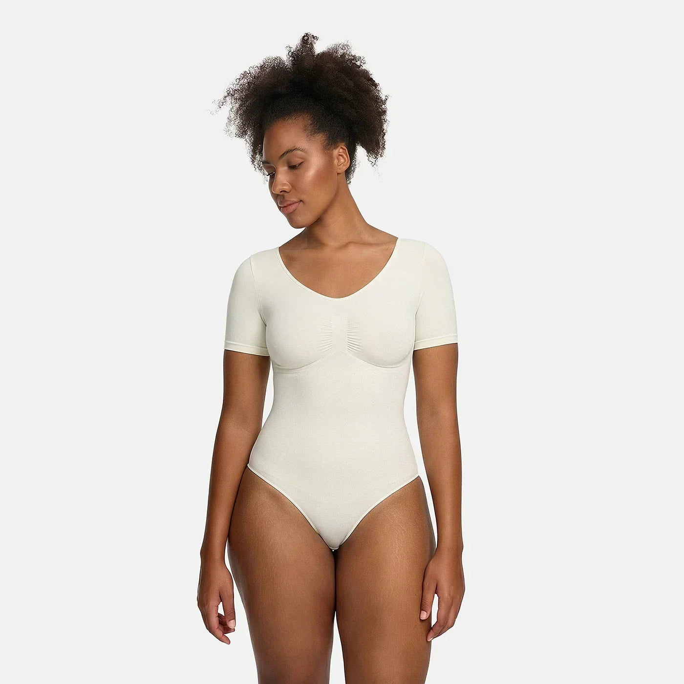 Shapewear bodysuit met korte mouw en slip