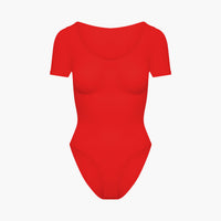 Shapewear bodysuit met korte mouw en slip