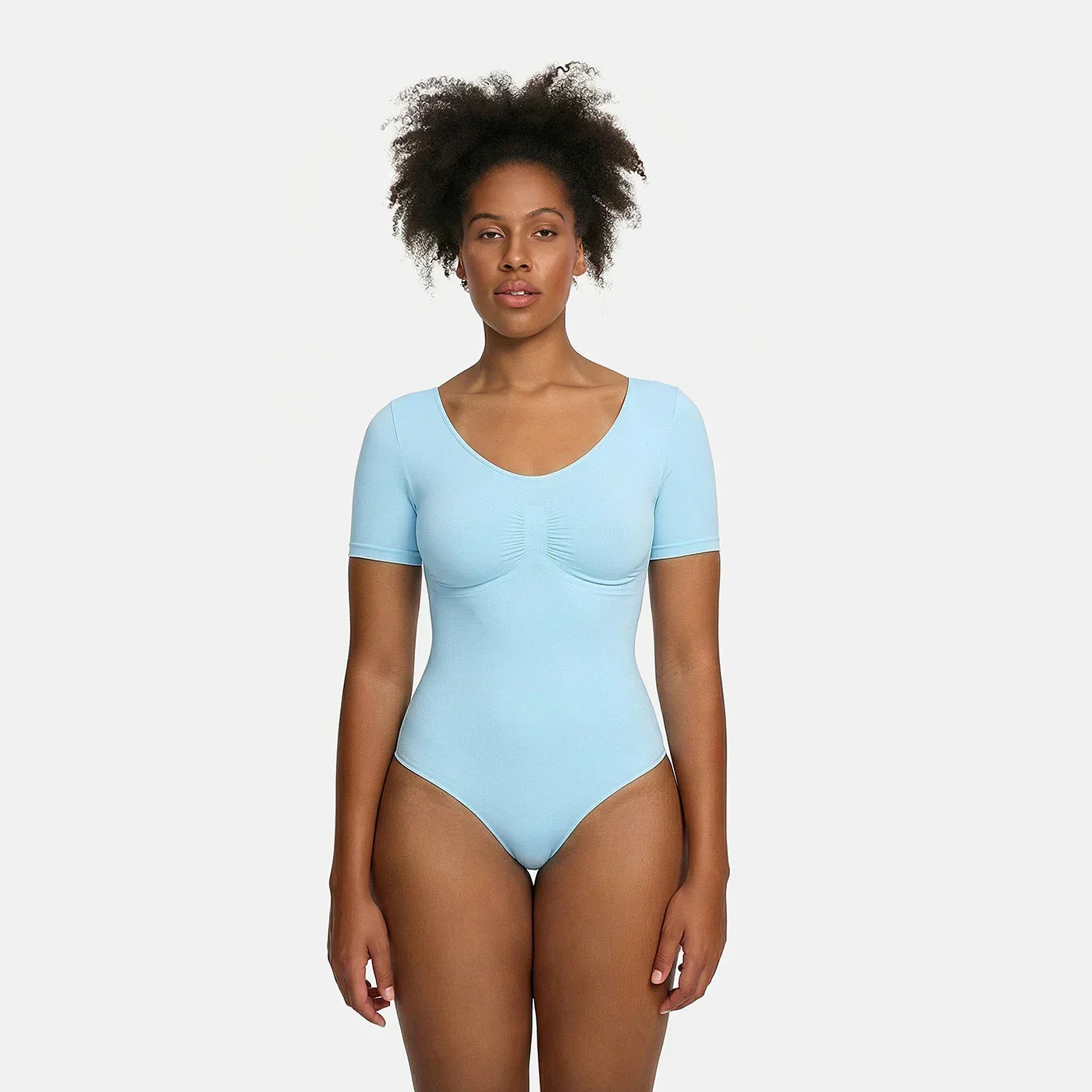 Shapewear bodysuit met korte mouw en string