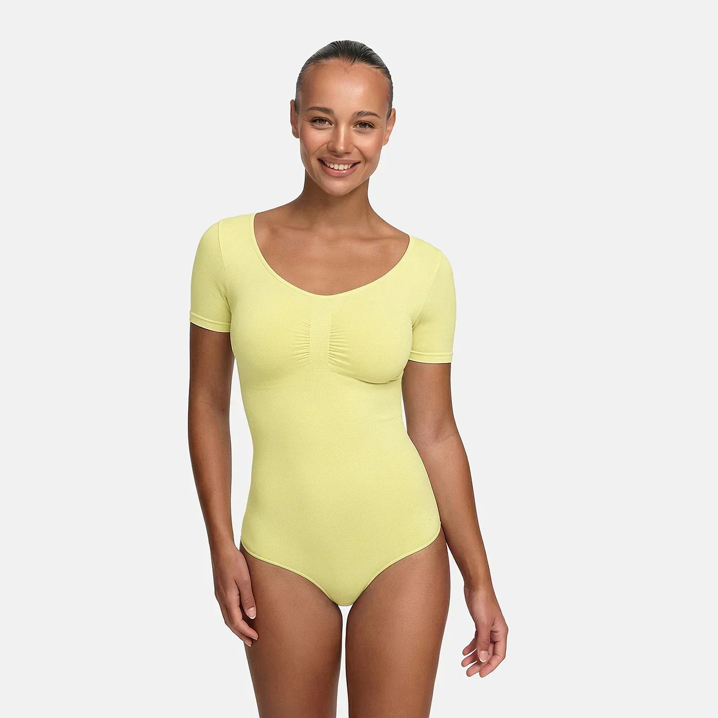 Shapewear bodysuit met korte mouw en slip