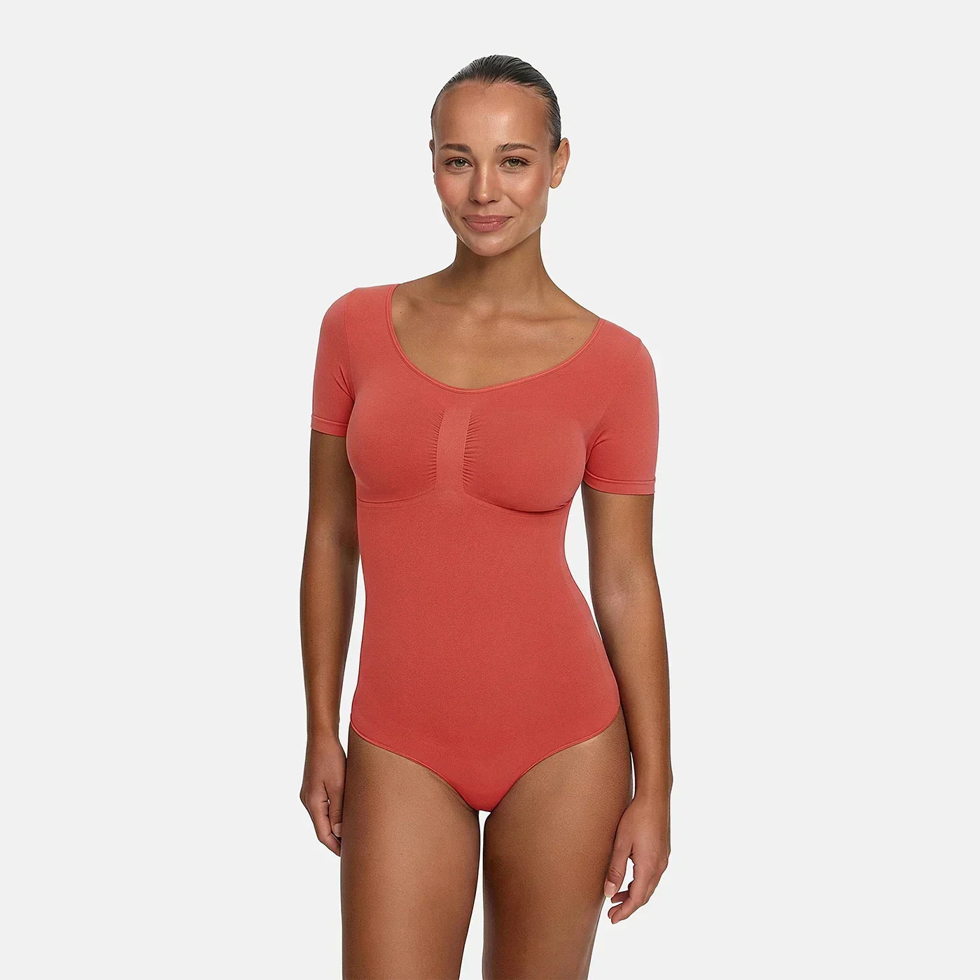 Shapewear bodysuit met korte mouw en slip