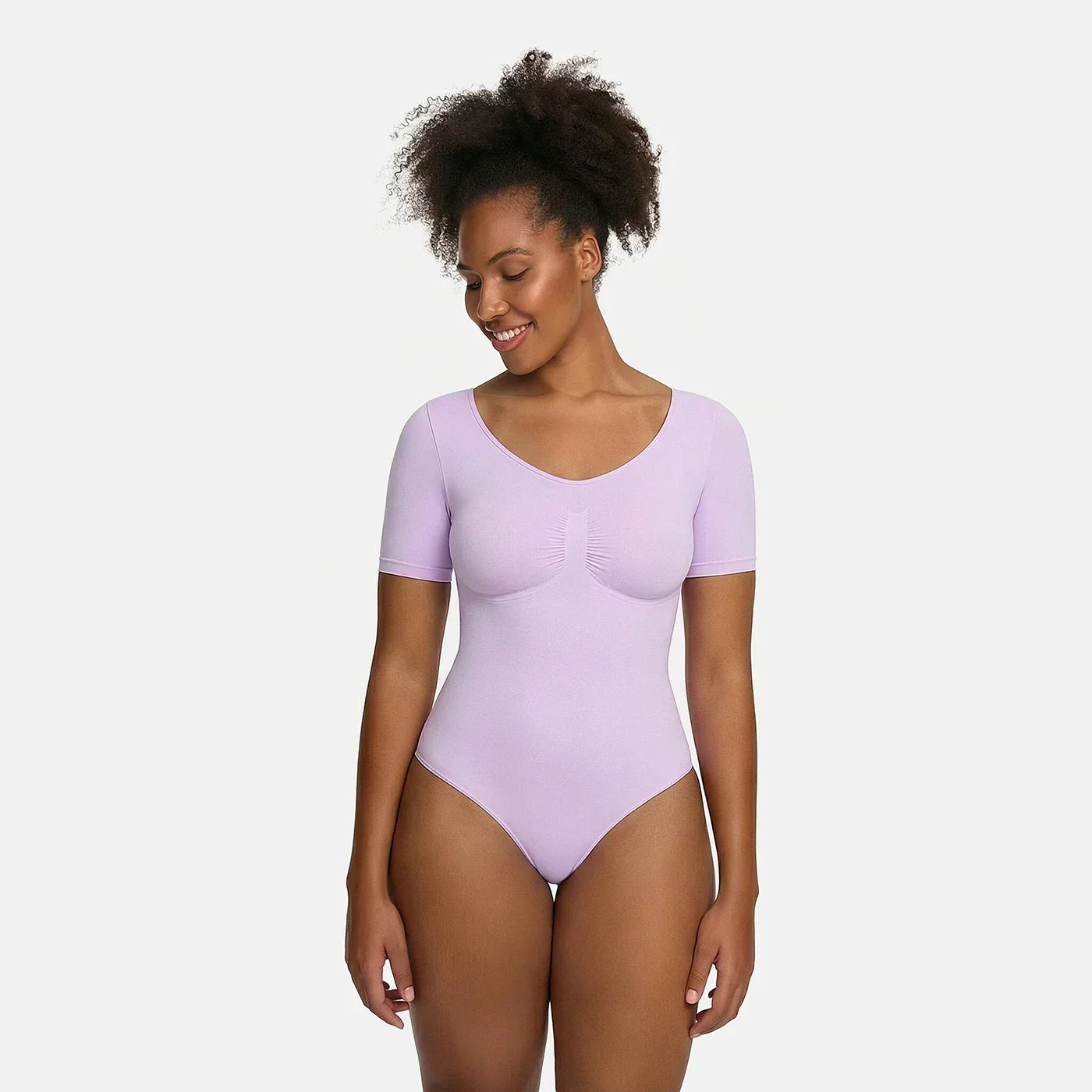 Shapewear bodysuit met korte mouw en slip