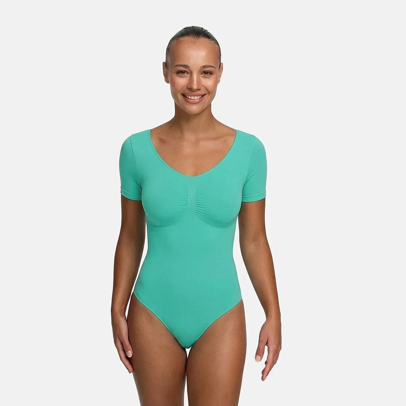 Shapewear bodysuit met korte mouw en slip