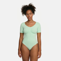 Shapewear bodysuit met korte mouw en slip