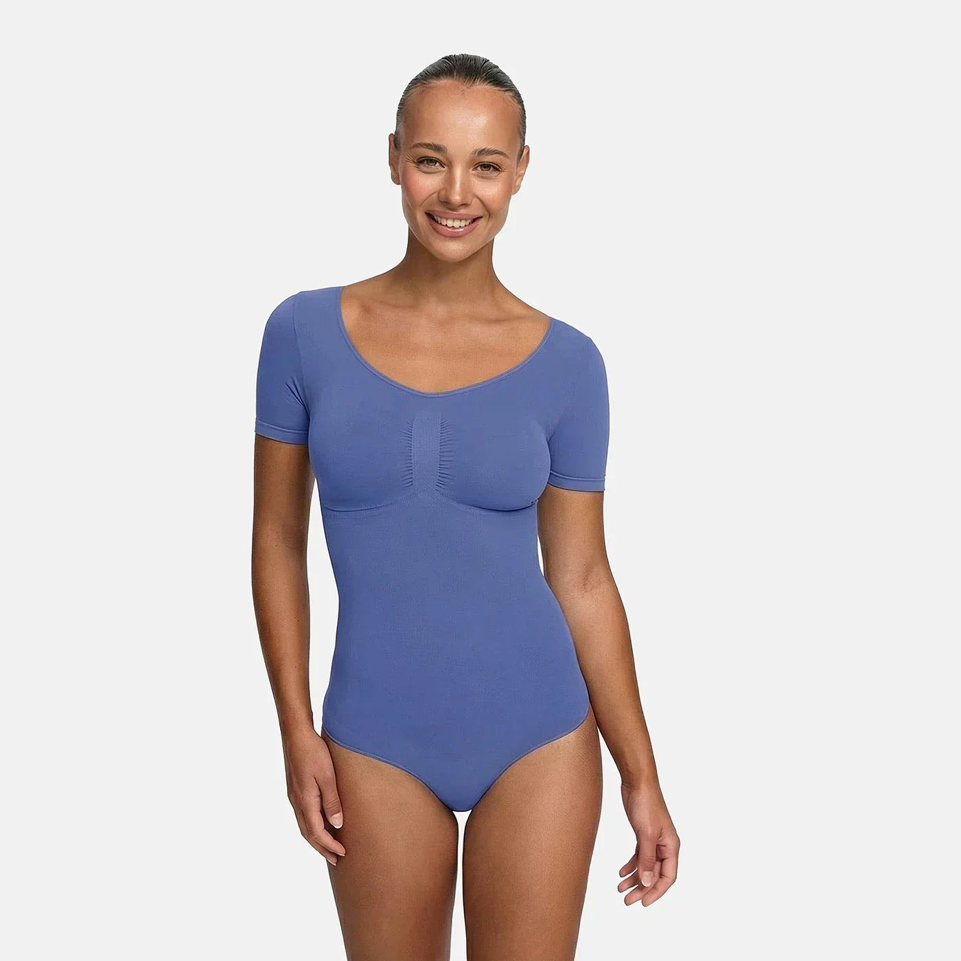 Shapewear bodysuit met korte mouw en slip