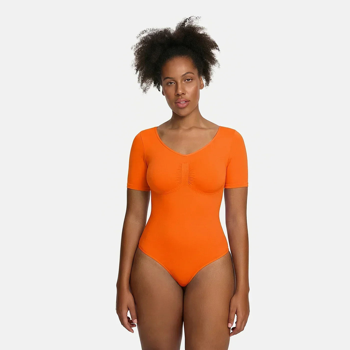 Shapewear bodysuit met korte mouw en string