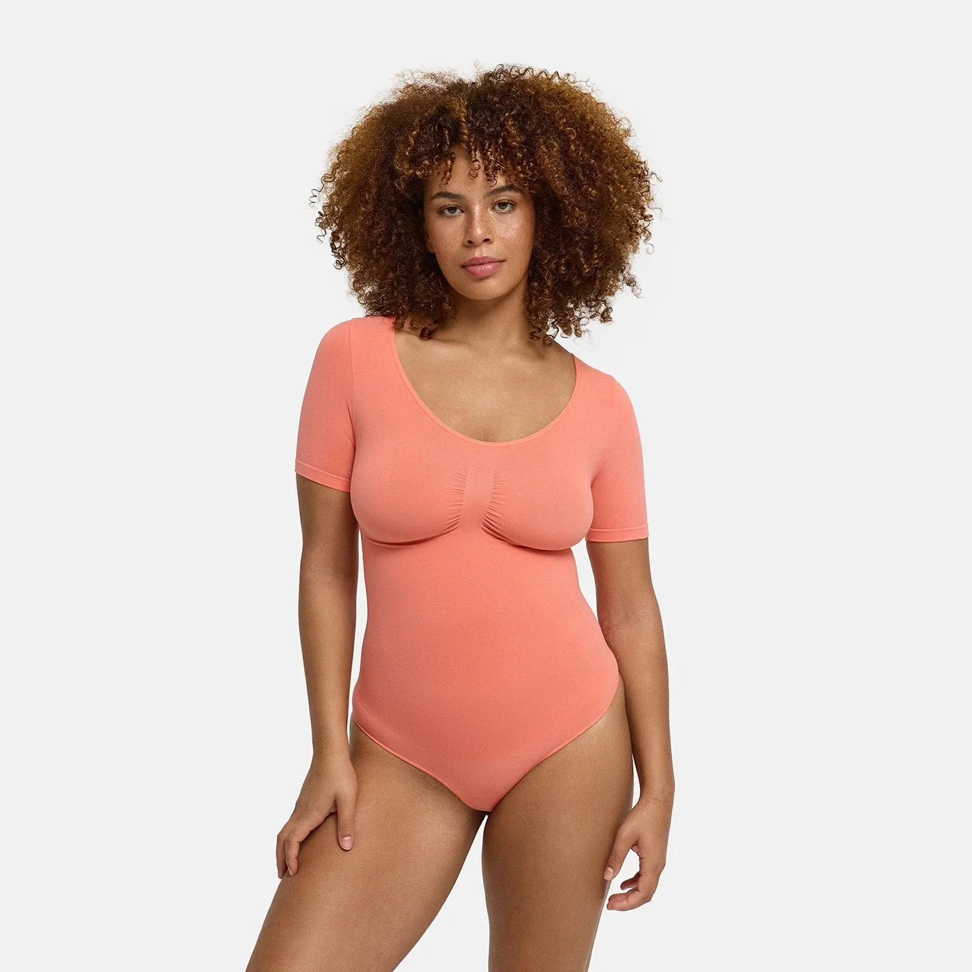 Shapewear bodysuit met korte mouw en string