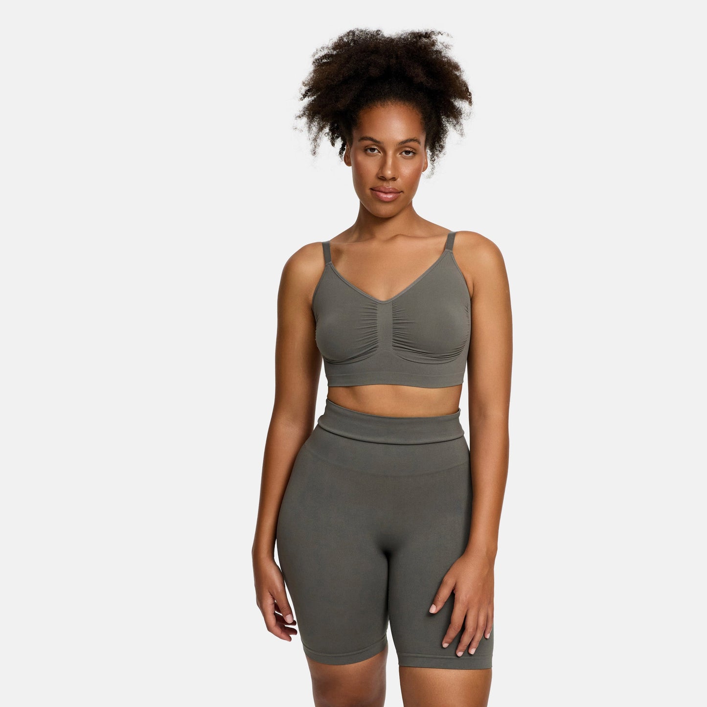 Naadloze high waist shaping short