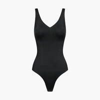 Glanzende shaping bodysuit met string