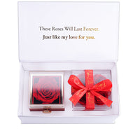 Rozenbox Cadeauset met Gegraveerde Ketting