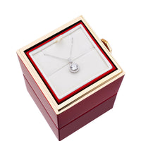 Rozenbox met Zilveren Ketting en Echte Roos