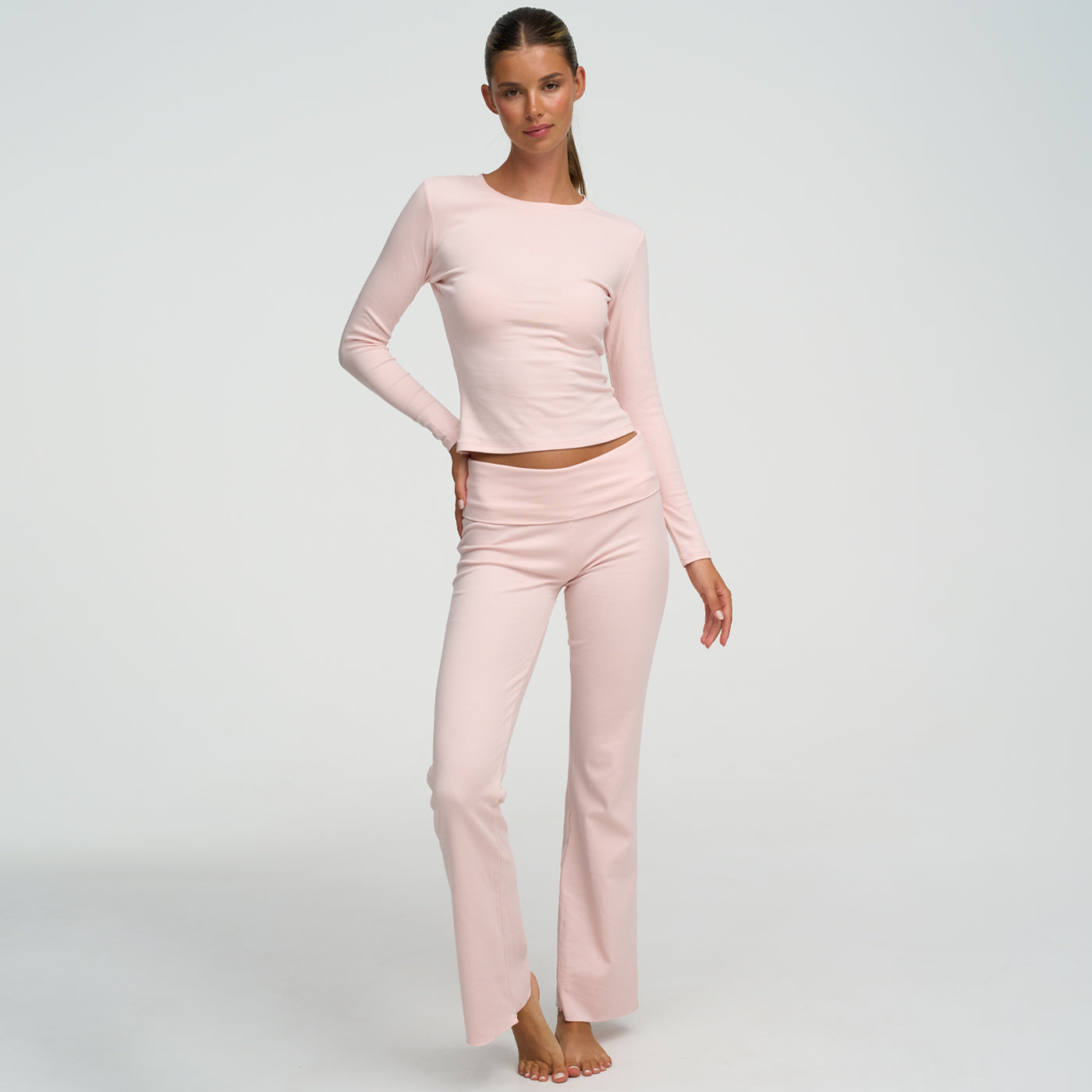 Katoenen flared bootcut legging