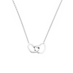 Dubbele Hart Ketting in Rozenbox