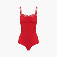 Kanten shapewear bodysuit met string