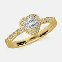 Glinsterende Hart Belofte Ring