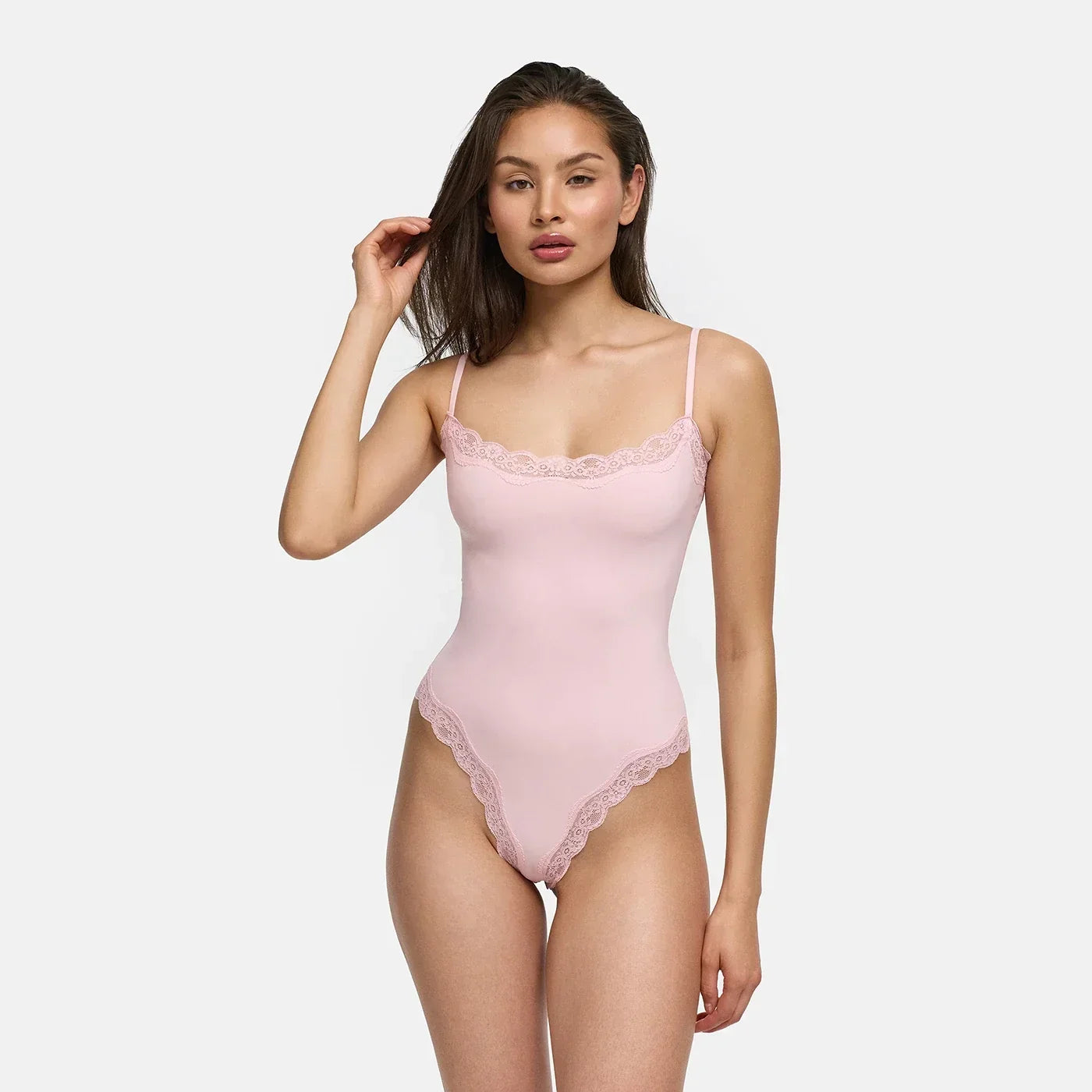 Bodysuit met kant en string