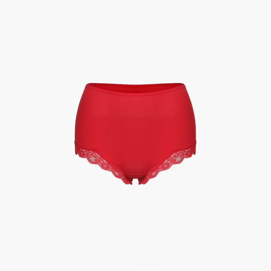 Hipster slip met kant en middelhoge pasvorm