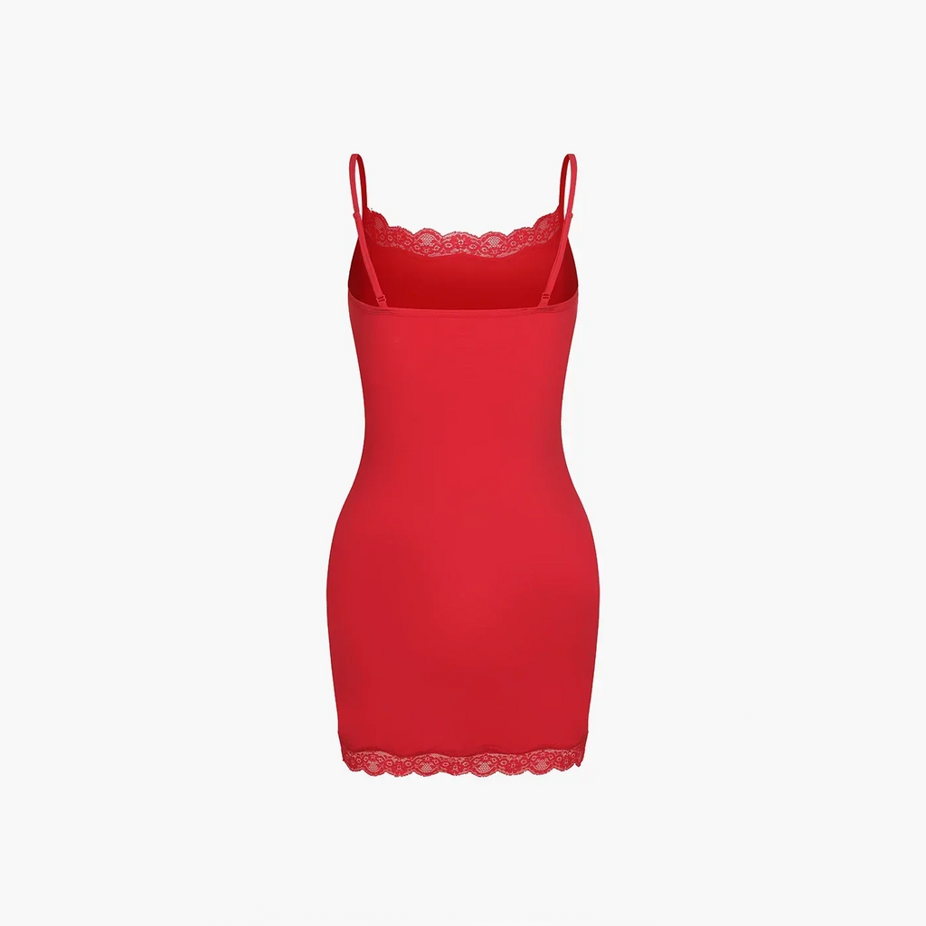 Camisole jurk met kant en verstelbare bandjes