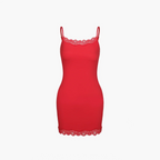 Camisole jurk met kant en verstelbare bandjes