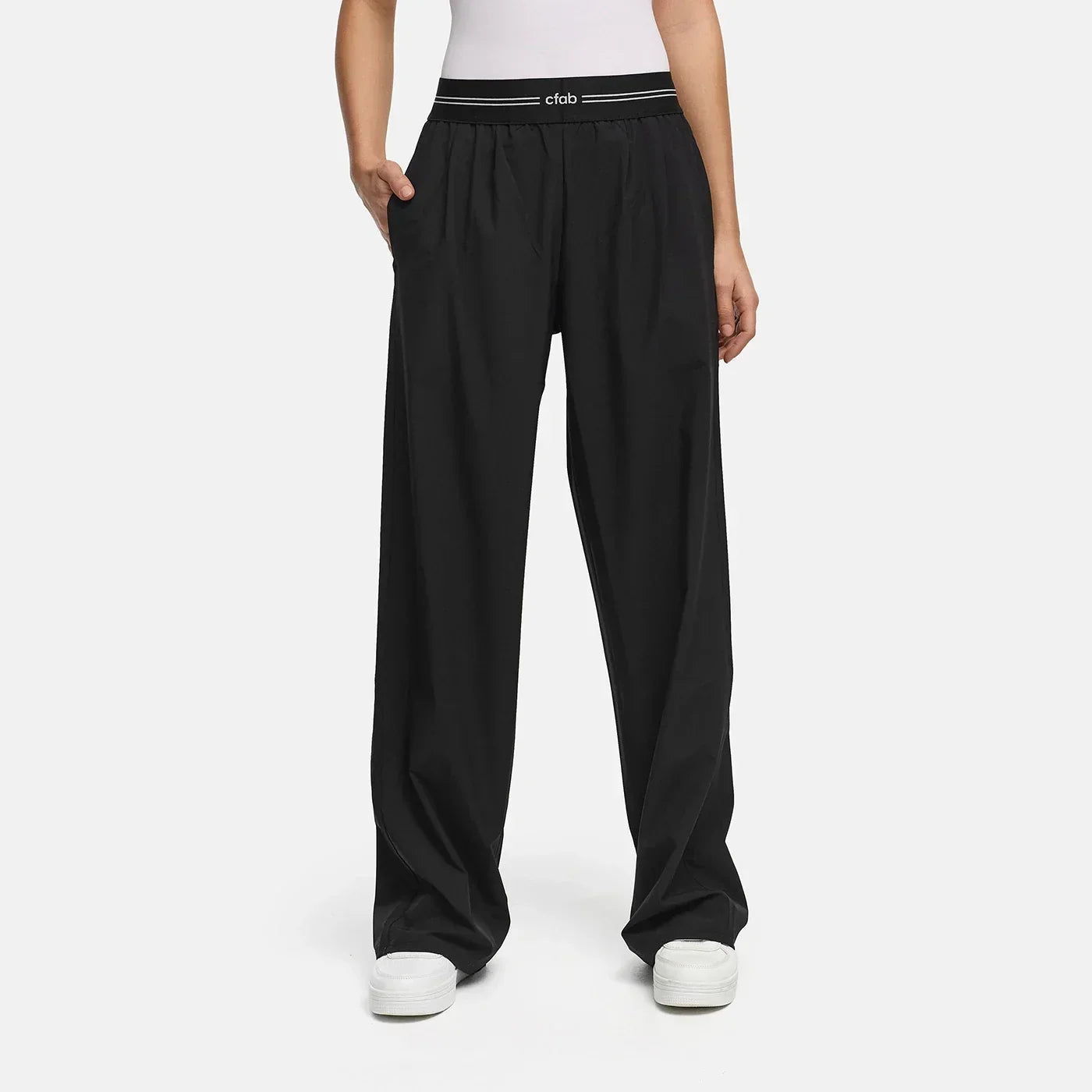 Relaxte wide leg broek in tall-lengte