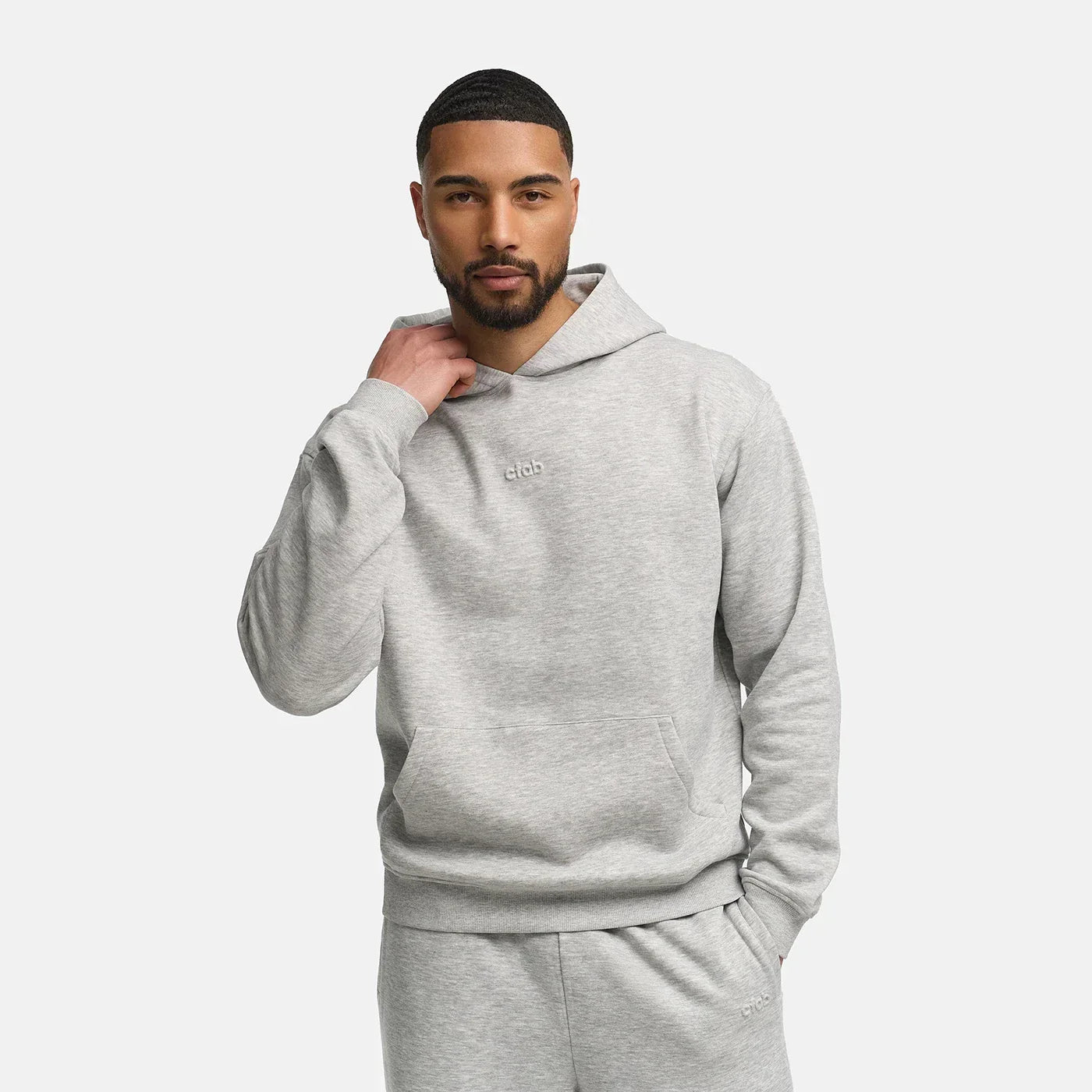 Heren hoodie met relaxed fit en kangoeroezak