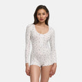 Zachte rib jumpsuit voor nacht en lounge