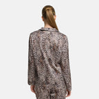 Satijnen pyjamablouse met reverskraag
