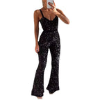 Glitter jumpsuit met flared pijpen – Enrika