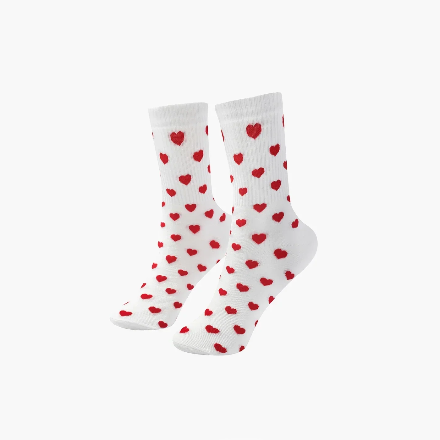 Crew sokken met hartjesmotief | 2-pack