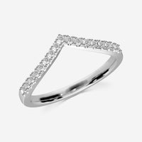 Gebogen V-Ring met Zirkonia