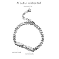 Infinity Armbanden Set met Gravering