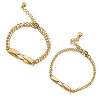 Gegraveerde Infinity Armbandenset