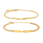Gegraveerde Infinity Armbandenset
