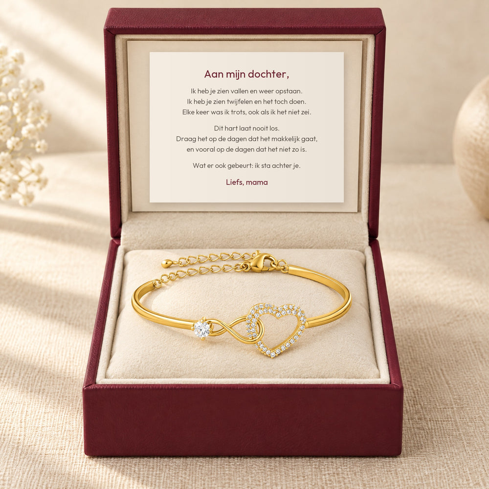 Moeder en Dochter Armband met Infinity Hart