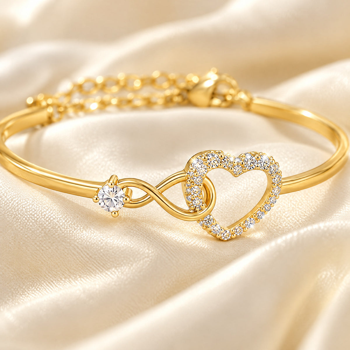 Moeder en Dochter Armband met Infinity Hart