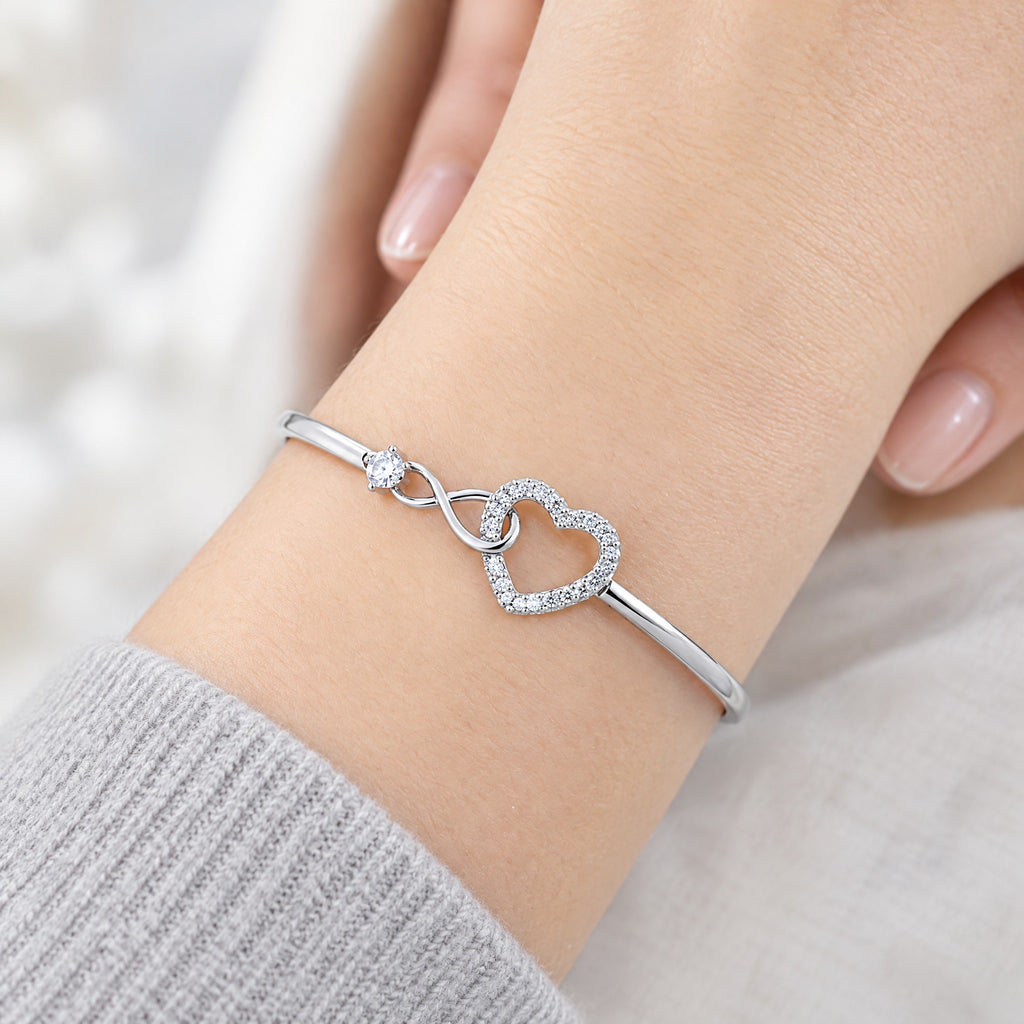 Moeder en Dochter Armband met Infinity Hart