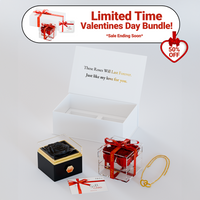 Eeuwige Rozenbox Set met Rozenboeket