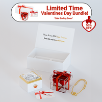 Eeuwige Rozenbox Set met Rozenboeket
